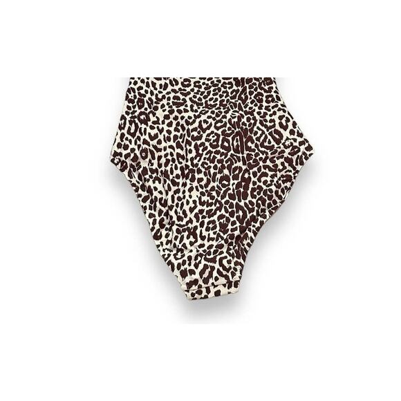 NWT J.Crew Leopard Print Bandeau Ruched One Piece Halter Swimsuit 0 Brown #2886 - Picture 11 of 12